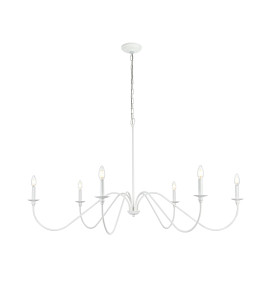 Rohan 54 Inch Chandelier In White (LD5056D54WH)