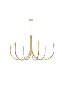 Layne 55 Inch Chandelier In Brass (LD722D55BR) Layne 55 Inch Chandelier In Brass (LD722D55BR)