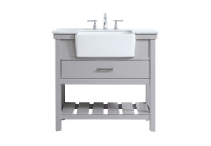 36 Inch Single Bathroom Vanity In Grey (VF60136GR)