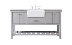 60 Inch Single Bathroom Vanity In Grey (VF60160GR)