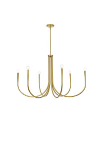 Layne 42 Inch Chandelier In Brass (LD722D42BR)
