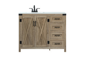 42 Inch Single Bathroom Vanity In Natural Oak (VF90242NT)