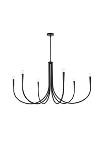 Layne 55 Inch Chandelier In Black (LD722D55BK) Layne 55 Inch Chandelier In Black (LD722D55BK)