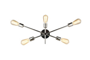 Axel 5 Lights Polished Nickel Wall Sconce (LD8021W24PN) Axel 5 Lights Polished Nickel Wall Sconce (LD8021W24PN)