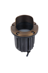 Cast Brass Well Light With Integrated Canopy (W123)