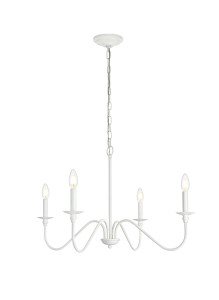 Rohan 30 Inch Chandelier In White (LD5006D30WH)