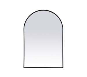 Metal Frame Arch Mirror 27X40 Inch In Black (MR1A2740BLK)