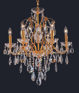 St. Francis 6 Light Gold Chandelier Clear Royal Cut Crystal (2016D24G/RC) St. Francis 6 Light Gold Chandelier Clear Royal Cut Crystal (2016D24G/RC)