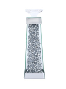 Sparkle 4.7 In. Contemporary Silver Crystal Candleholder (MR9238)