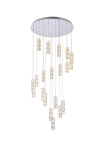 Polaris 38 Inch Led Chandelier In Chrome (3500D38C) Polaris 38 Inch Led Chandelier In Chrome (3500D38C)