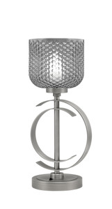 Accent Lamp, Graphite Finish, 6" Smoke Textured Glass (56-GP-4612)