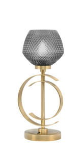 Accent Lamp, New Age Brass Finish, 6" Smoke Textured Glass (56-NAB-4622) Accent Lamp, New Age Brass Finish, 6" Smoke Textured Glass (56-NAB-4622)