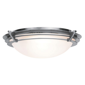 Saturn Brushed Steel 1 Light Indoor Flush Mount (50091-BS/FST)