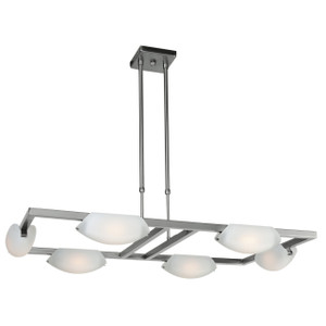 Nido Matte Chrome 6 Light Chandelier (63962-MC/FST)