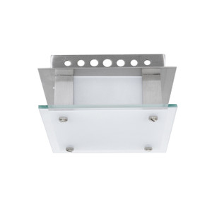 Vision Brushed Steel 1-Light Indoor Flush Mount (50029-BS/FST)