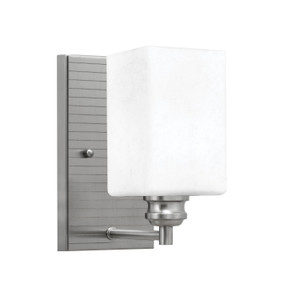 Edge Wall Sconce, Brushed Nickel Finish, 4" Square White Muslin Glass (1161-BN-531)