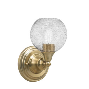 Wall Sconce, New Age Brass Finish, 5.75" Smoke Bubble Glass (40-NAB-4102)