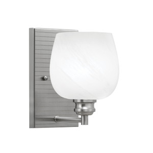 Edge Wall Sconce, Brushed Nickel Finish, 6" White Marble Glass (1161-BN-4811)