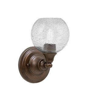 Wall Sconce, Bronze Finish, 5.75" Smoke Bubble Glass (40-BRZ-4102)