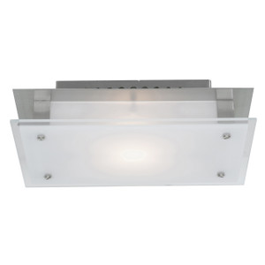 Vision Brushed Steel 1 Light Indoor Flush Mount (50033LED-BS/FST)