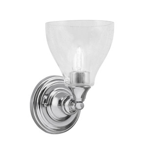 Wall Sconce, Chrome Finish, 6.25" Clear Bubble Glass (40-CH-4760)