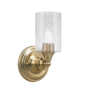 Wall Sconce, New Age Brass Finish, 4" Smoke Bubble Glass (40-NAB-3002)