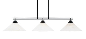 Odyssey 3 Light Bar, Round Fitter, Matte Black Finish, 16" Gold Ice Glass (2633-MB-714)