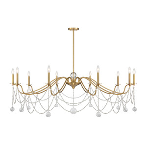 Mariposa 10-Light Chandelier in Warm Brass (1-7504-10-322) Mariposa 10-Light Chandelier in Warm Brass (1-7504-10-322)
