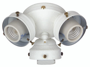 Universal 3 Light Fitter in White (F300-W-LED)