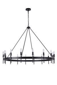 Larrson 16 Light Chandelier in Flat Black (54316-FB)