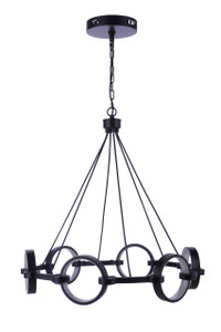 Context 6 Light LED Chandelier in Flat Black (59326-FB-LED) Context 6 Light LED Chandelier in Flat Black (59326-FB-LED)