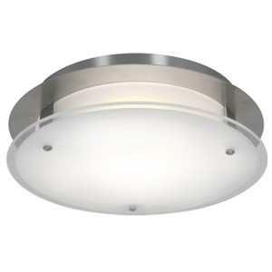 Vision Round Brushed Steel 1 Light Indoor Flush Mount (50037LEDD-BS/FST)