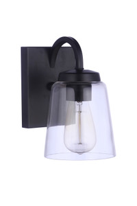 Elsa 1 Light Wall Sconce in Flat Black (16306FB1)