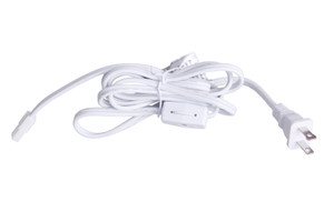 6'  Under Cabinet Puck Cord and Plug in White (CPK11-PG6-W)