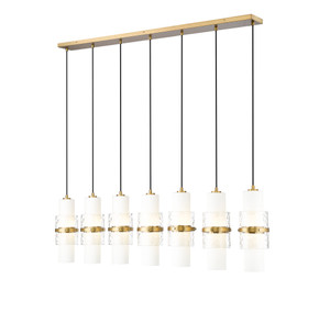 Cayden 7 Light Linear Chandelier in Modern Gold (1946P-7L-MGLD)