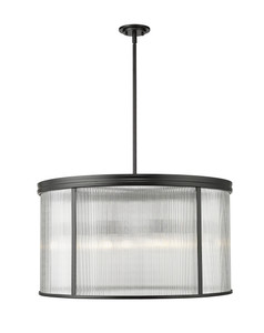 Carnaby 9 Light Chandelier in Matte Black (7504P32-MB)