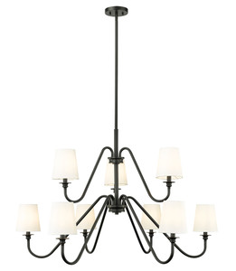 Gianna 9 Light Chandelier in Matte Black (7509-9-46MB)