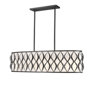 Harden 10 Light Linear Chandelier in Matte Black (1948-42L-MB)