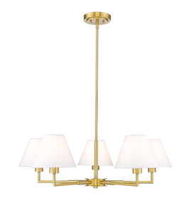 Leila 5 Light Chandelier in Luxe Gold (744-34R-LG) Leila 5 Light Chandelier in Luxe Gold (744-34R-LG)
