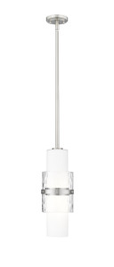 Cayden 1 Light Pendant in Brushed Nickel (1946P-ROD-BN)