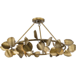 Laurel Collection 28 in. Six-Light Gold Ombre Transitional Flush Mount (P350263-204)