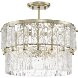 Chevall Collection Three-Light Gilded Silver Modern Organic Pendant (P500443-176)
