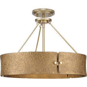 Lusail Collection Four-Light Soft Gold Luxe Industrial Pendant (P500437-205)