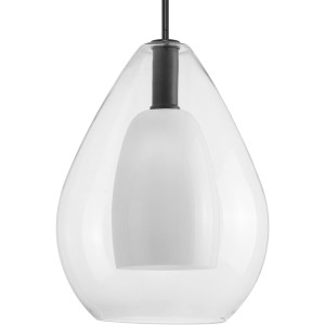 Carillon Collection One-Light Matte Black Large Contemporary Pendant (P500439-31M)