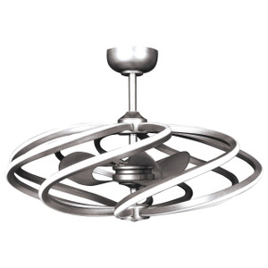 Vortex Brushed Steel 8 Light Fandelier (63114LEDD-BS)