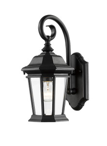 Melbourne 1 Light Outdoor Wall Light in Black (541M-BK)