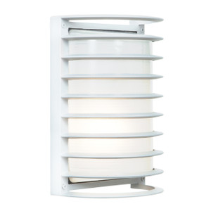 Bermuda White 1 Light Outdoor Wall Sconce (20010LEDSWACDMG-WHT/RFR)