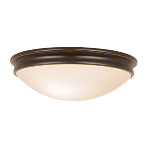 Atom Oil Rubbed Bronze 1 Light Flush Mount (20725LEDSWACD-ORB/OPL)