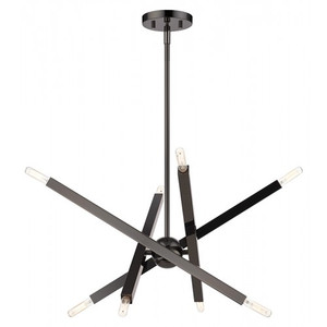 Monaco 8 Light Black Chrome Chandelier (46844-46)