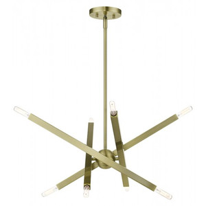 Monaco 8 Light Antique Brass Chandelier (46844-01) Monaco 8 Light Antique Brass Chandelier (46844-01)